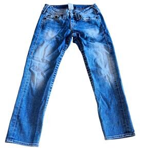 TRUE RELIGION Brand Jeans Lizzy Lowrise Skinny Blue Denims Size 25